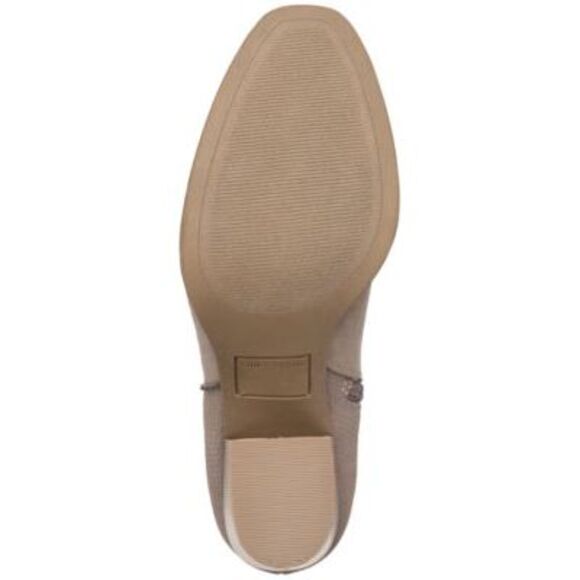 SUN STONE Womens Beige Graceyy Round Toe Block Heel Zip-Up Booties 10 M - Picture 4 of 4